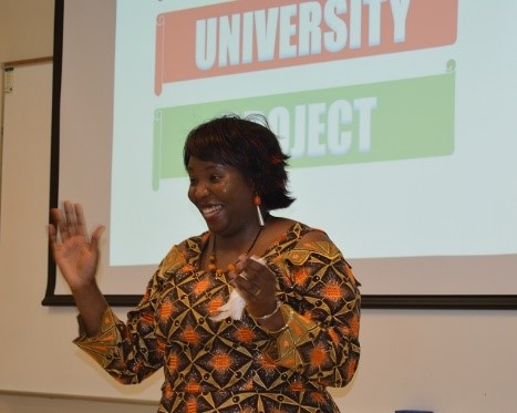 Alice David presenting at Durham, NC