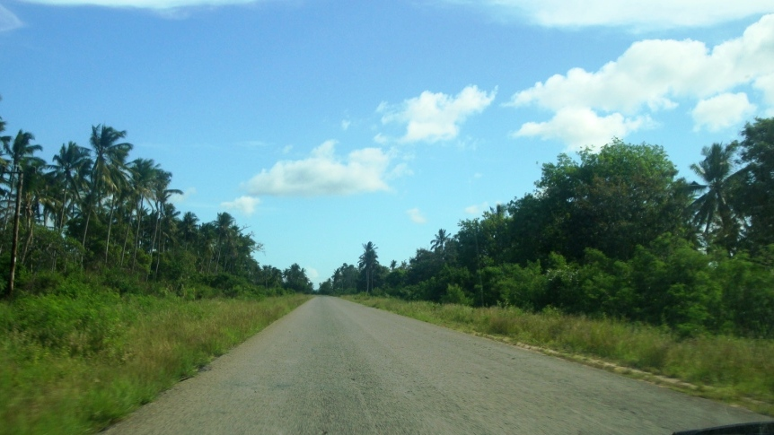 Land cut through Mombasa