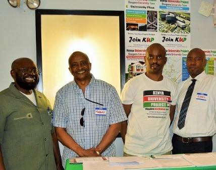 Dr. Wilson Endege, Architect Charles Njeru, Dan Kamau & Attorney Njoroge Kamau at South Boston Event.
