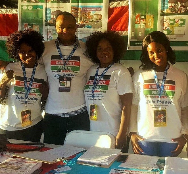 Milka, Alex, Mary and Susan at KUP booth at Kenya Korner at Las Vegas